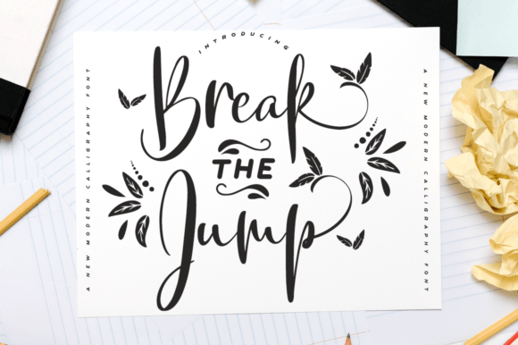 Break the Jump: A Delicate Handwritten Font for Elegant Editorial Design