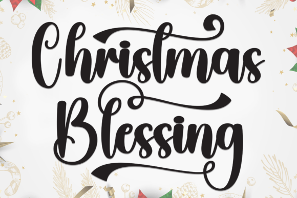 Christmas Blessing Font: A Handwritten Typeface for Timeless Holiday Branding