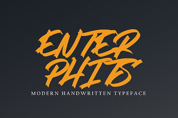Enter Phits: A Bold Handwritten Font for Expressive Branding