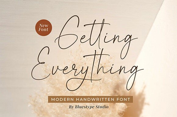 Getting Everything: A Handwritten Font for Modern Editorial Design