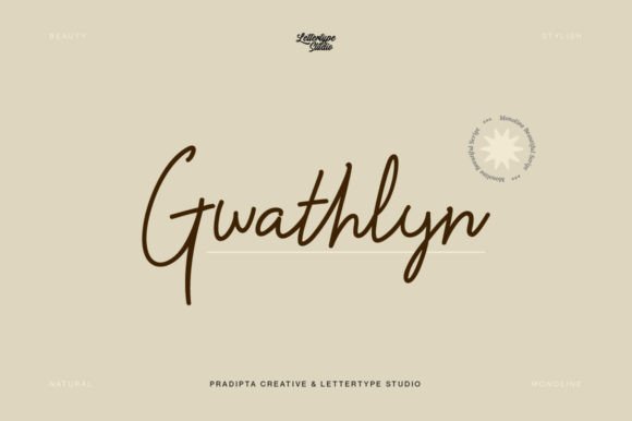Gwathlyn: A Modern Script Font for Elegant Editorial Design