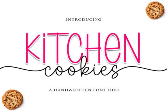 Kitchen Cookies Duo: A Maker’s Dream Font for Handmade Labels & Creative Designs