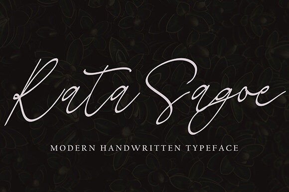 Rata Sagoe: A Stylish Script Font That Elevates Small Business Branding